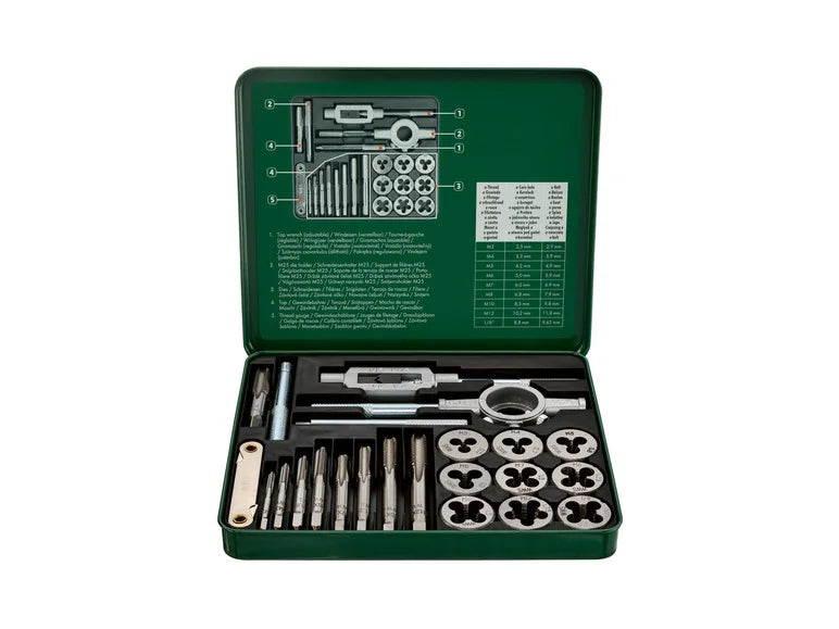 PARKSIDE® Juego de roscado y tarrajeo, 21 piezas