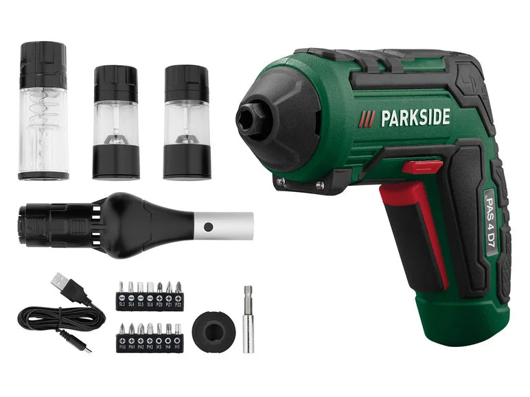 PARKSIDE® Kit de taladro atornillador inalámbrico 4 V